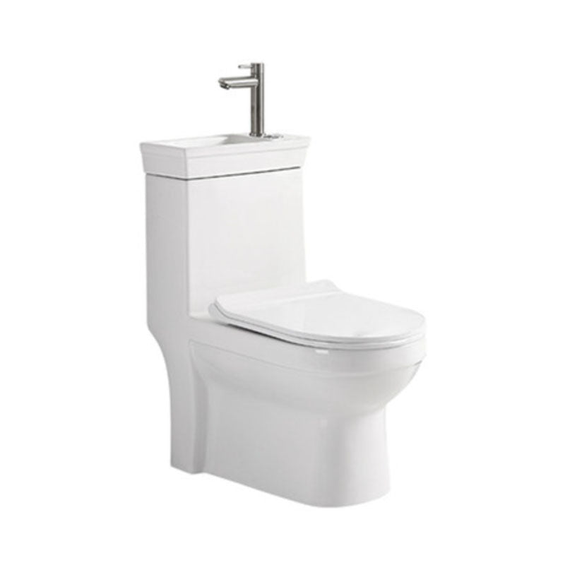 Modern Toilet Bowl Floor Mounted Porcelain All-In-One Flush Toilet Clearhalo 'Bathroom Remodel & Bathroom Fixtures' 'Home Improvement' 'home_improvement' 'home_improvement_toilets' 'Toilets & Bidets' 'Toilets' 6908743