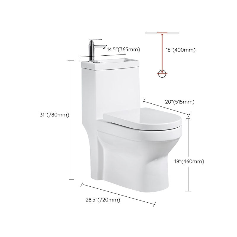 Modern Toilet Bowl Floor Mounted Porcelain All-In-One Flush Toilet Clearhalo 'Bathroom Remodel & Bathroom Fixtures' 'Home Improvement' 'home_improvement' 'home_improvement_toilets' 'Toilets & Bidets' 'Toilets' 6908747