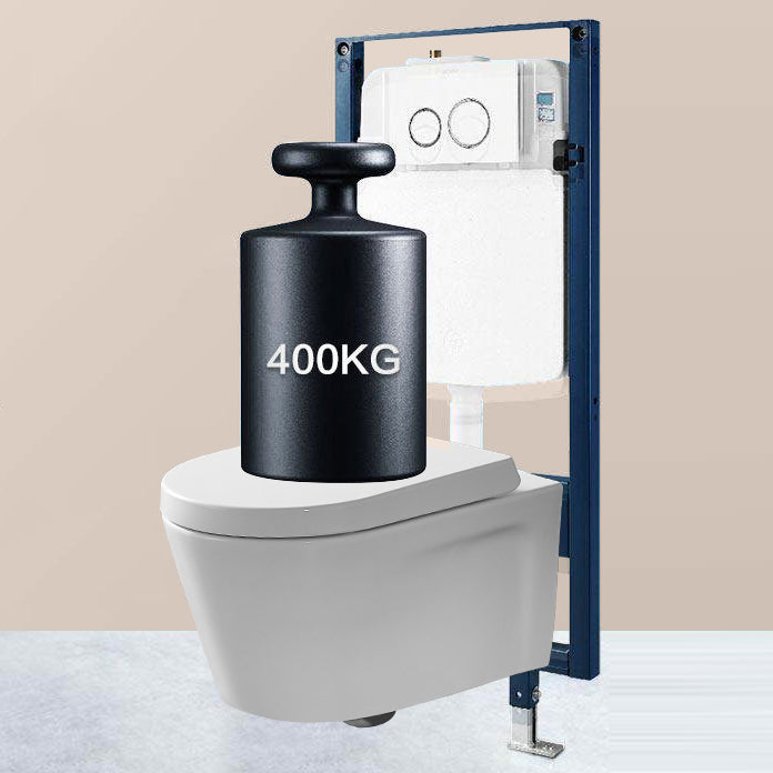 Contemporary Toilet Bowl One Piece Toilet Wall Mount Porcelain Flush Toilet Clearhalo 'Bathroom Remodel & Bathroom Fixtures' 'Home Improvement' 'home_improvement' 'home_improvement_toilets' 'Toilets & Bidets' 'Toilets' 6908814
