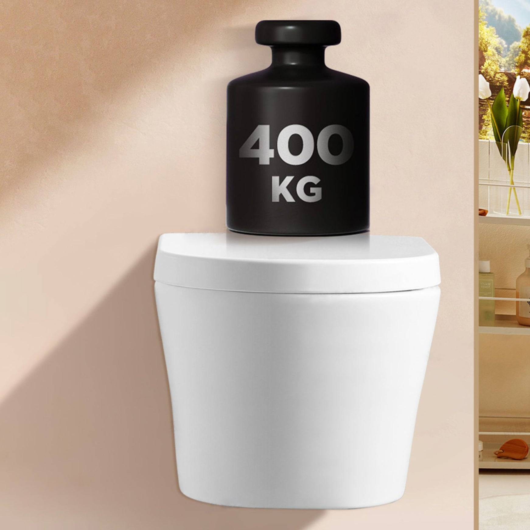 Contemporary Toilet Bowl One Piece Toilet Wall Mount Porcelain Flush Toilet Clearhalo 'Bathroom Remodel & Bathroom Fixtures' 'Home Improvement' 'home_improvement' 'home_improvement_toilets' 'Toilets & Bidets' 'Toilets' 6908817