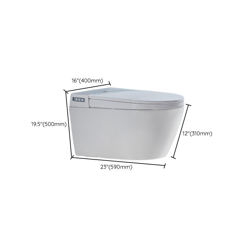 Contemporary Toilet Bowl One Piece Toilet Wall Mount Porcelain Flush Toilet Clearhalo 'Bathroom Remodel & Bathroom Fixtures' 'Home Improvement' 'home_improvement' 'home_improvement_toilets' 'Toilets & Bidets' 'Toilets' 6908826