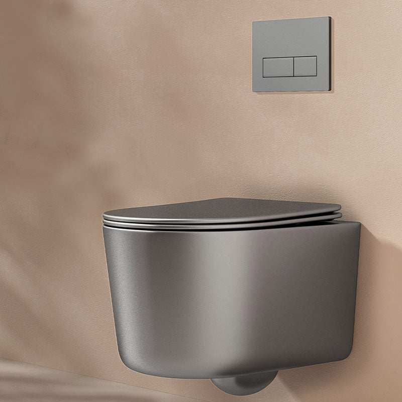 Modern Toilet Bowl Wall Mount Porcelain All-In-One Flush Toilet Clearhalo 'Bathroom Remodel & Bathroom Fixtures' 'Home Improvement' 'home_improvement' 'home_improvement_toilets' 'Toilets & Bidets' 'Toilets' 6908873