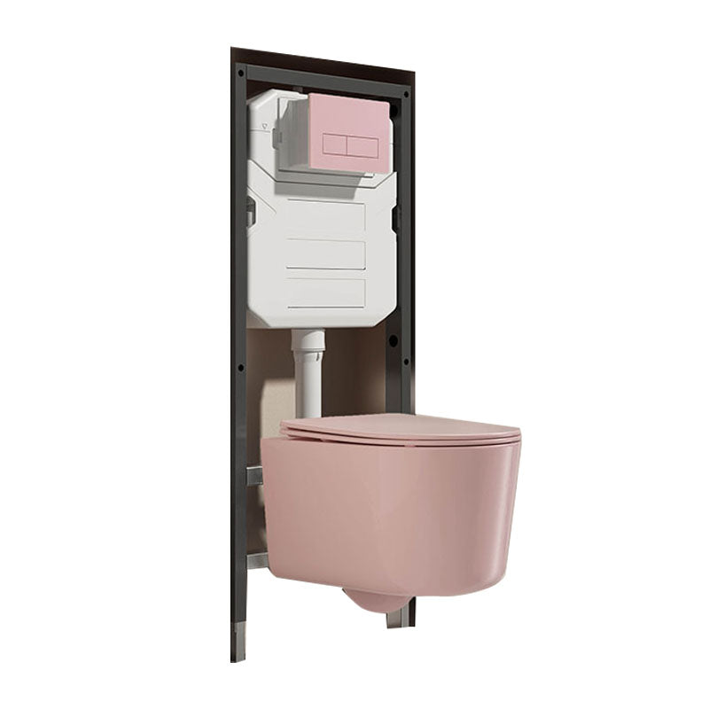 Modern Toilet Bowl Wall Mount Porcelain All-In-One Flush Toilet Clearhalo 'Bathroom Remodel & Bathroom Fixtures' 'Home Improvement' 'home_improvement' 'home_improvement_toilets' 'Toilets & Bidets' 'Toilets' 6908879
