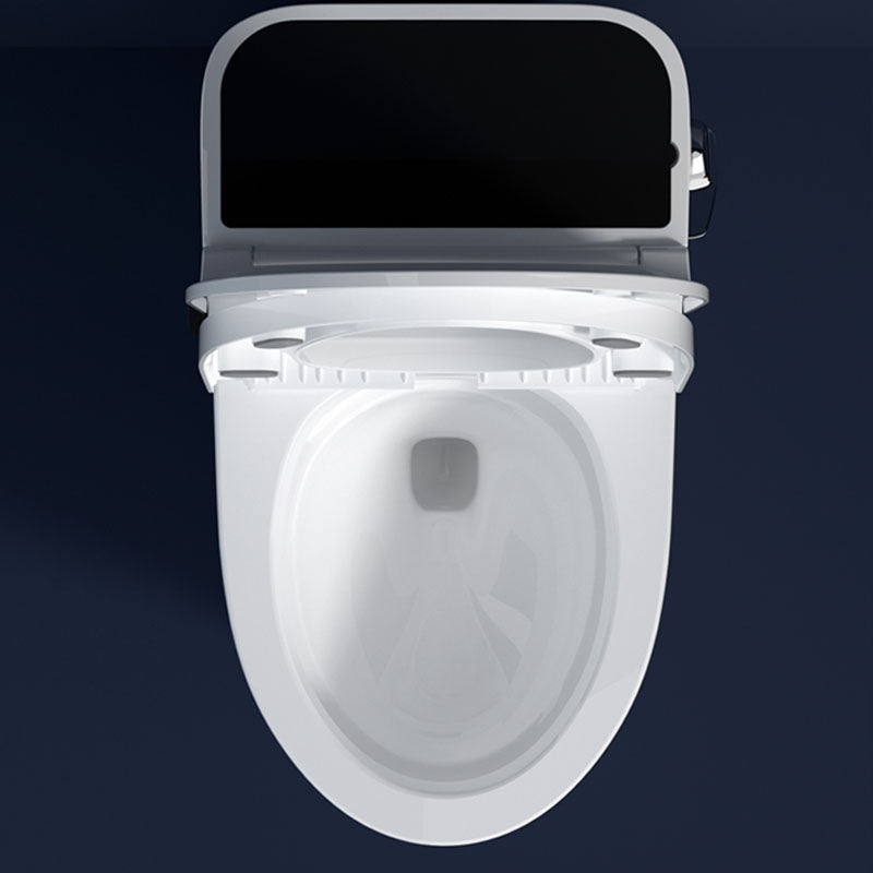 Contemporary Flush Toilet Floor Mounted One-Piece Toilet Porcelain Toilet Bowl Clearhalo 'Bathroom Remodel & Bathroom Fixtures' 'Home Improvement' 'home_improvement' 'home_improvement_toilets' 'Toilets & Bidets' 'Toilets' 6908898