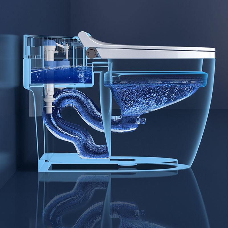 Contemporary Flush Toilet Floor Mounted One-Piece Toilet Porcelain Toilet Bowl Clearhalo 'Bathroom Remodel & Bathroom Fixtures' 'Home Improvement' 'home_improvement' 'home_improvement_toilets' 'Toilets & Bidets' 'Toilets' 6908901