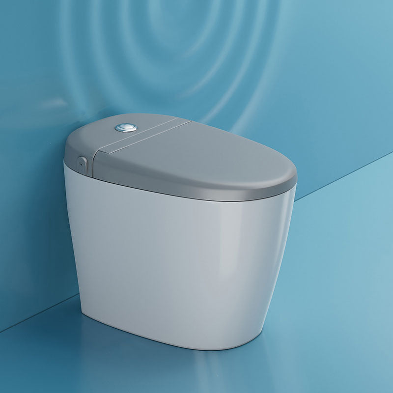Modern Toilet Bowl Floor Mounted Porcelain All-In-One Urine Toilet 17"L x 27"W x 20"H Gray/ White Clearhalo 'Bathroom Remodel & Bathroom Fixtures' 'Home Improvement' 'home_improvement' 'home_improvement_toilets' 'Toilets & Bidets' 'Toilets' 6908946