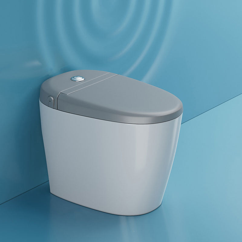 Modern Toilet Bowl Floor Mounted Porcelain All-In-One Urine Toilet 17"L x 27"W x 20"H Gray White Clearhalo 'Bathroom Remodel & Bathroom Fixtures' 'Home Improvement' 'home_improvement' 'home_improvement_toilets' 'Toilets & Bidets' 'Toilets' 6908946