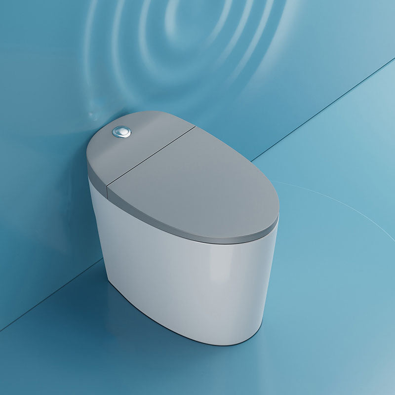 Modern Toilet Bowl Floor Mounted Porcelain All-In-One Urine Toilet 17"L x 27"W x 20"H White/ Gray Clearhalo 'Bathroom Remodel & Bathroom Fixtures' 'Home Improvement' 'home_improvement' 'home_improvement_toilets' 'Toilets & Bidets' 'Toilets' 6908952