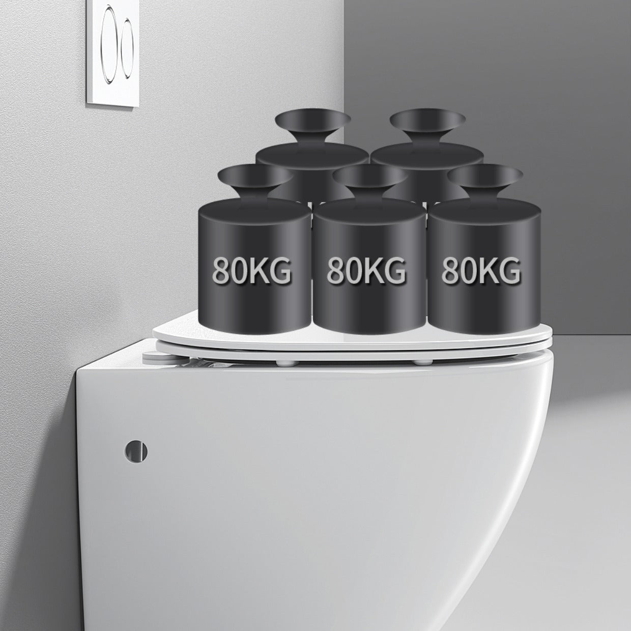 Contemporary Flush Toilet One Piece Toilet Wall Mount Porcelain Urine Toilet Clearhalo 'Bathroom Remodel & Bathroom Fixtures' 'Home Improvement' 'home_improvement' 'home_improvement_toilets' 'Toilets & Bidets' 'Toilets' 6908988