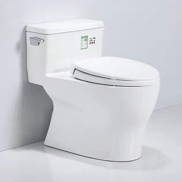 Traditional Ceramic Toilet Bowl One Piece Flush Toilet with Toilet Seat 17"L x 28"W x 25"H Clearhalo 'Bathroom Remodel & Bathroom Fixtures' 'Home Improvement' 'home_improvement' 'home_improvement_toilets' 'Toilets & Bidets' 'Toilets' 6909029