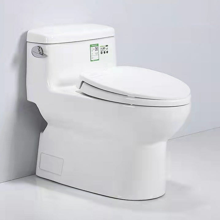 Traditional Ceramic Toilet Bowl One Piece Flush Toilet with Toilet Seat 15"L x 28"W x 25"H Clearhalo 'Bathroom Remodel & Bathroom Fixtures' 'Home Improvement' 'home_improvement' 'home_improvement_toilets' 'Toilets & Bidets' 'Toilets' 6909030