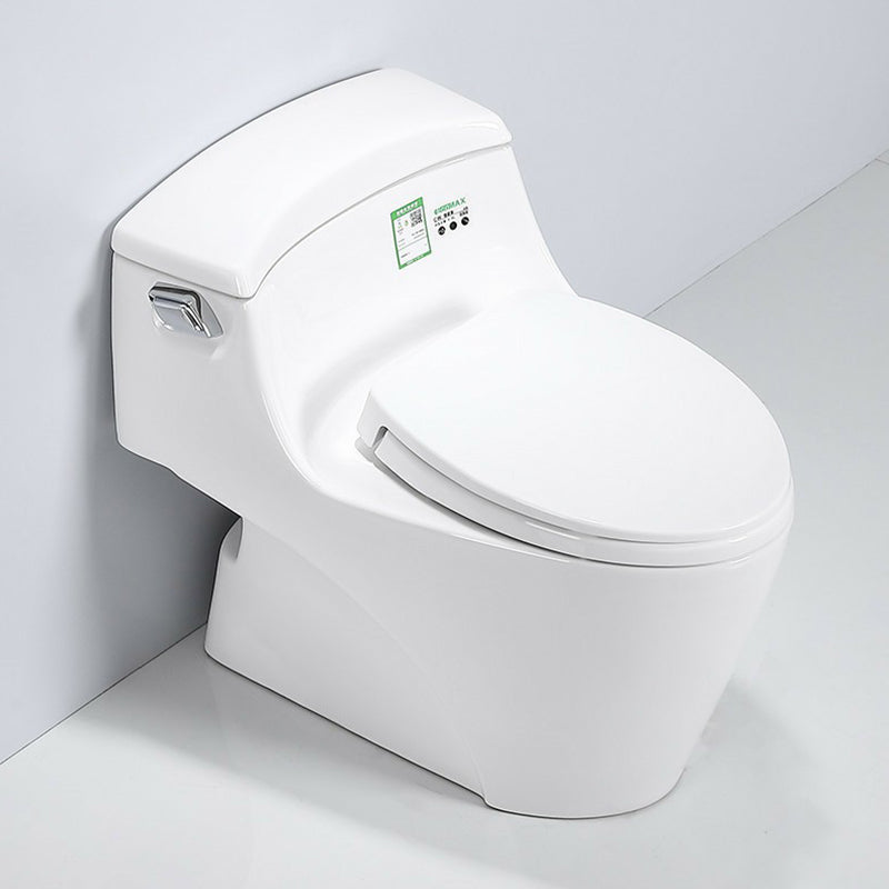 Traditional Ceramic Toilet Bowl One Piece Flush Toilet with Toilet Seat UF 18"L x 28"W x 26"H 12" Clearhalo 'Bathroom Remodel & Bathroom Fixtures' 'Home Improvement' 'home_improvement' 'home_improvement_toilets' 'Toilets & Bidets' 'Toilets' 6909031