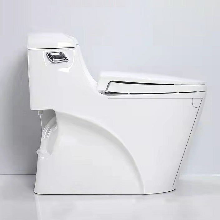 Traditional Ceramic Toilet Bowl One Piece Flush Toilet with Toilet Seat Clearhalo 'Bathroom Remodel & Bathroom Fixtures' 'Home Improvement' 'home_improvement' 'home_improvement_toilets' 'Toilets & Bidets' 'Toilets' 6909033