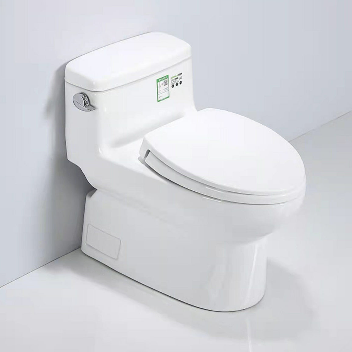Traditional Ceramic Toilet Bowl One Piece Flush Toilet with Toilet Seat Plastic 15"L x 28"W x 25"H 12" Clearhalo 'Bathroom Remodel & Bathroom Fixtures' 'Home Improvement' 'home_improvement' 'home_improvement_toilets' 'Toilets & Bidets' 'Toilets' 6909034
