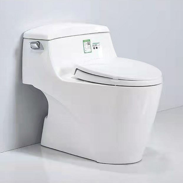 Traditional Ceramic Toilet Bowl One Piece Flush Toilet with Toilet Seat 18"L x 28"W x 26"H 16" Clearhalo 'Bathroom Remodel & Bathroom Fixtures' 'Home Improvement' 'home_improvement' 'home_improvement_toilets' 'Toilets & Bidets' 'Toilets' 6909036