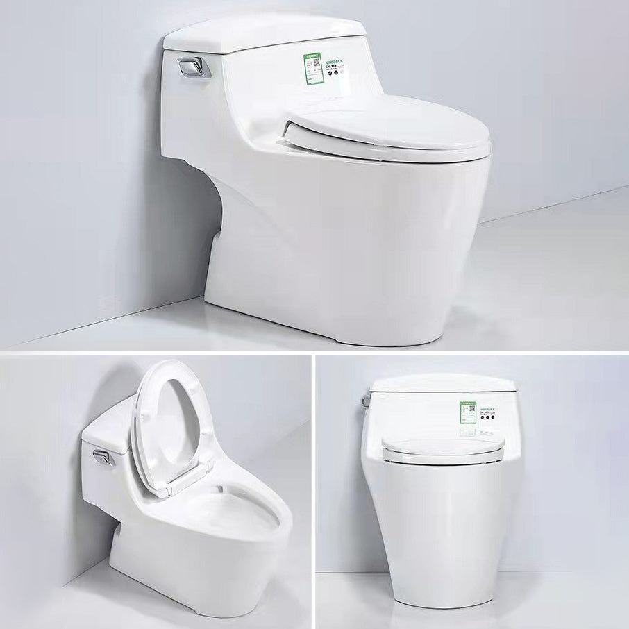 Traditional Ceramic Toilet Bowl One Piece Flush Toilet with Toilet Seat Clearhalo 'Bathroom Remodel & Bathroom Fixtures' 'Home Improvement' 'home_improvement' 'home_improvement_toilets' 'Toilets & Bidets' 'Toilets' 6909045