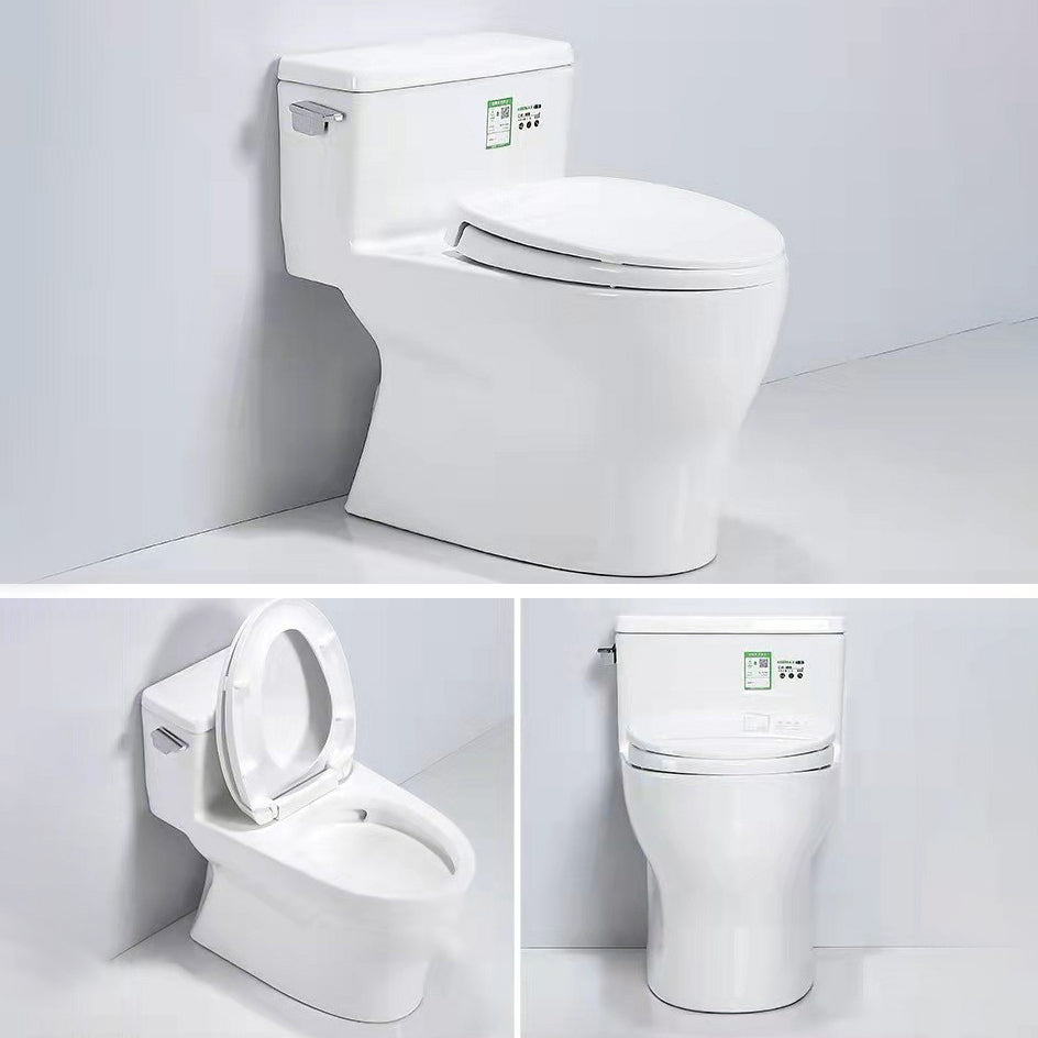 Traditional Ceramic Toilet Bowl One Piece Flush Toilet with Toilet Seat Clearhalo 'Bathroom Remodel & Bathroom Fixtures' 'Home Improvement' 'home_improvement' 'home_improvement_toilets' 'Toilets & Bidets' 'Toilets' 6909046