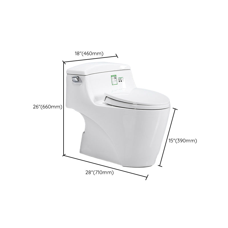 Traditional Ceramic Toilet Bowl One Piece Flush Toilet with Toilet Seat Clearhalo 'Bathroom Remodel & Bathroom Fixtures' 'Home Improvement' 'home_improvement' 'home_improvement_toilets' 'Toilets & Bidets' 'Toilets' 6909051