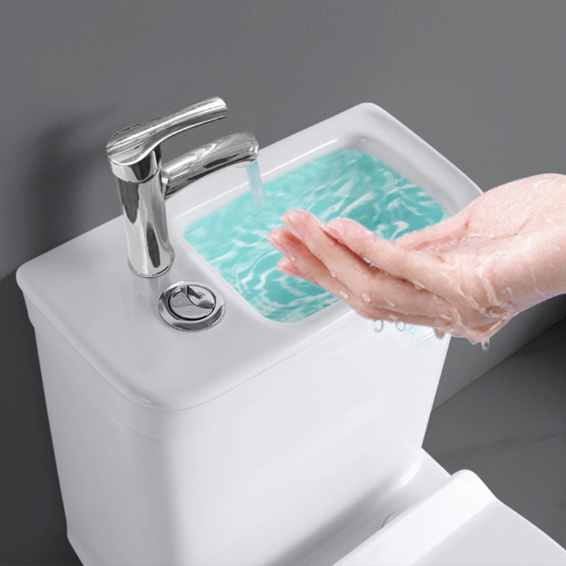 Modern Porcelain Toilet Floor Mount Siphon Jet One-Piece Toilet Flush Toilet Clearhalo 'Bathroom Remodel & Bathroom Fixtures' 'Home Improvement' 'home_improvement' 'home_improvement_toilets' 'Toilets & Bidets' 'Toilets' 6909063