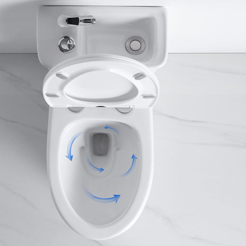 Modern Porcelain Toilet Floor Mount Siphon Jet One-Piece Toilet Flush Toilet Clearhalo 'Bathroom Remodel & Bathroom Fixtures' 'Home Improvement' 'home_improvement' 'home_improvement_toilets' 'Toilets & Bidets' 'Toilets' 6909064
