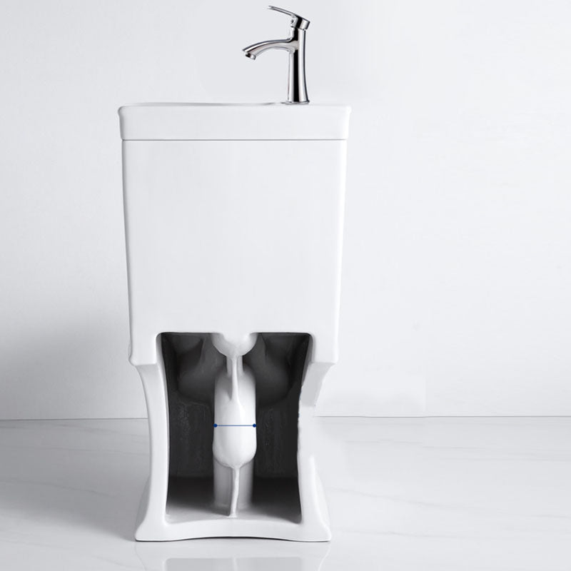 Modern Porcelain Toilet Floor Mount Siphon Jet One-Piece Toilet Flush Toilet Clearhalo 'Bathroom Remodel & Bathroom Fixtures' 'Home Improvement' 'home_improvement' 'home_improvement_toilets' 'Toilets & Bidets' 'Toilets' 6909065