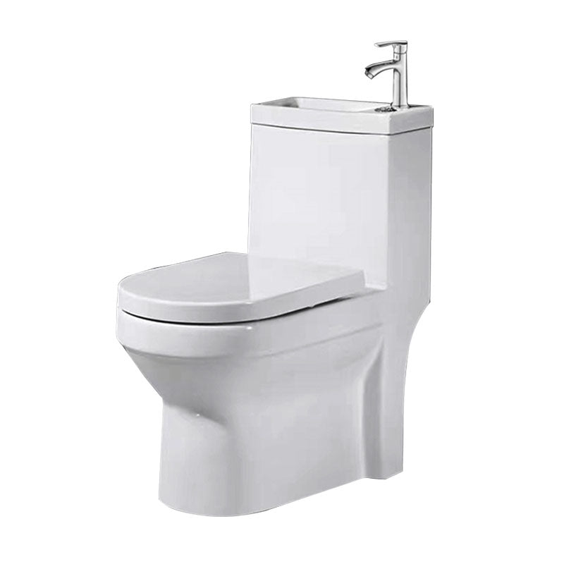 Modern Porcelain Toilet Floor Mount Siphon Jet One-Piece Toilet Flush Toilet Clearhalo 'Bathroom Remodel & Bathroom Fixtures' 'Home Improvement' 'home_improvement' 'home_improvement_toilets' 'Toilets & Bidets' 'Toilets' 6909071