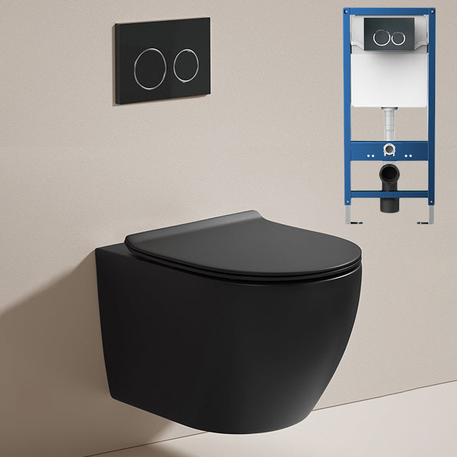 Contemporary Toilet Bowl One Piece Toilet Wall Mount Porcelain Urine Toilet 14"L x 21"W x 14"H Toilet with High Tanker Clearhalo 'Bathroom Remodel & Bathroom Fixtures' 'Home Improvement' 'home_improvement' 'home_improvement_toilets' 'Toilets & Bidets' 'Toilets' 6909089