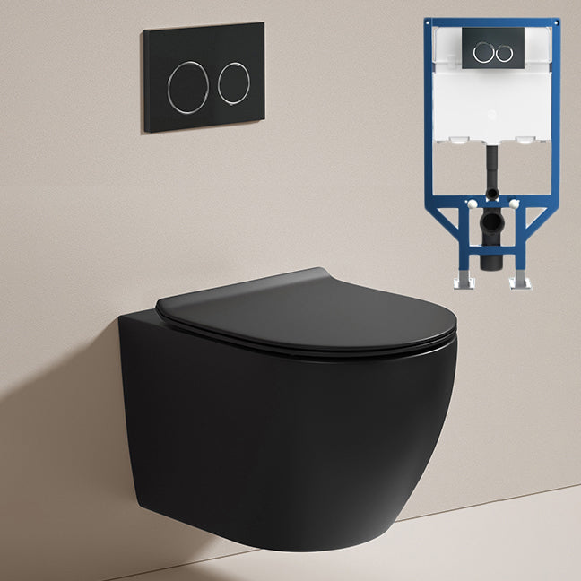 Contemporary Toilet Bowl One Piece Toilet Wall Mount Porcelain Urine Toilet 14"L x 21"W x 14"H Toilet with Freestanding Tanker Clearhalo 'Bathroom Remodel & Bathroom Fixtures' 'Home Improvement' 'home_improvement' 'home_improvement_toilets' 'Toilets & Bidets' 'Toilets' 6909092