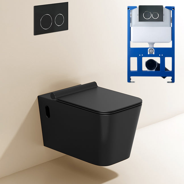 Contemporary Toilet Bowl One Piece Toilet Wall Mount Porcelain Urine Toilet 14"L x 22"W x 13"H Toilet with Low Tanker Clearhalo 'Bathroom Remodel & Bathroom Fixtures' 'Home Improvement' 'home_improvement' 'home_improvement_toilets' 'Toilets & Bidets' 'Toilets' 6909102