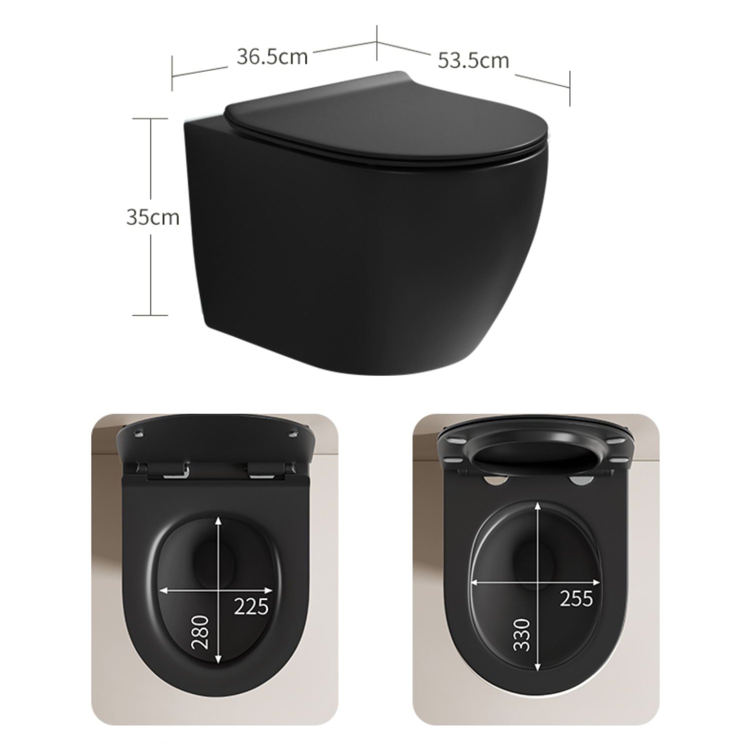 Contemporary Toilet Bowl One Piece Toilet Wall Mount Porcelain Urine Toilet Clearhalo 'Bathroom Remodel & Bathroom Fixtures' 'Home Improvement' 'home_improvement' 'home_improvement_toilets' 'Toilets & Bidets' 'Toilets' 6909103