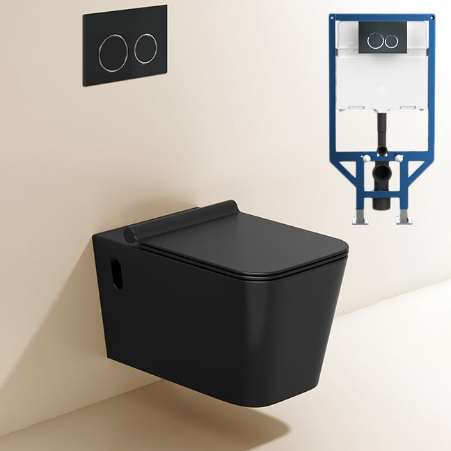 Contemporary Toilet Bowl One Piece Toilet Wall Mount Porcelain Urine Toilet 14"L x 22"W x 13"H Toilet with Freestanding Tanker Clearhalo 'Bathroom Remodel & Bathroom Fixtures' 'Home Improvement' 'home_improvement' 'home_improvement_toilets' 'Toilets & Bidets' 'Toilets' 6909105