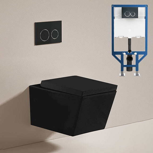 Contemporary Toilet Bowl One Piece Toilet Wall Mount Porcelain Urine Toilet 14"L x 22"W x 14"H Toilet with Freestanding Tanker Clearhalo 'Bathroom Remodel & Bathroom Fixtures' 'Home Improvement' 'home_improvement' 'home_improvement_toilets' 'Toilets & Bidets' 'Toilets' 6909116