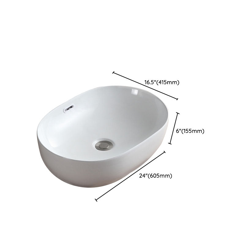 Contemporary Bathroom Sink Solid Color Vessel Bathroom Sink with Overflow Clearhalo 'Bathroom Remodel & Bathroom Fixtures' 'Bathroom Sinks & Faucet Components' 'Bathroom Sinks' 'bathroom_sink' 'Home Improvement' 'home_improvement' 'home_improvement_bathroom_sink' 6914015