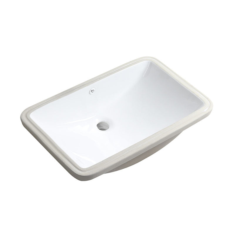 Modern Porcelain Bathroom Sink Undermount Bathroom Sink in White(Not Including Faucet) Clearhalo 'Bathroom Remodel & Bathroom Fixtures' 'Bathroom Sinks & Faucet Components' 'Bathroom Sinks' 'bathroom_sink' 'Home Improvement' 'home_improvement' 'home_improvement_bathroom_sink' 6914026