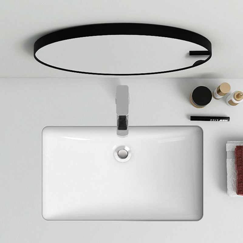 Modern Porcelain Bathroom Sink Undermount Bathroom Sink in White(Not Including Faucet) Clearhalo 'Bathroom Remodel & Bathroom Fixtures' 'Bathroom Sinks & Faucet Components' 'Bathroom Sinks' 'bathroom_sink' 'Home Improvement' 'home_improvement' 'home_improvement_bathroom_sink' 6914029