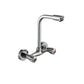 Contemporary Two Handles Kitchen Faucet Pull-down Metal Wall-mounted Faucet Metal 7 Shape Knob Handles Clearhalo 'Home Improvement' 'home_improvement' 'home_improvement_kitchen_faucets' 'Kitchen Faucets' 'Kitchen Remodel & Kitchen Fixtures' 'Kitchen Sinks & Faucet Components' 'kitchen_faucets' 6914123