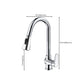 Gooseneck Kitchen Bar Faucet Swivel Spout No Sensor Bar Faucet with Pull down Sprayer Clearhalo 'Home Improvement' 'home_improvement' 'home_improvement_kitchen_faucets' 'Kitchen Faucets' 'Kitchen Remodel & Kitchen Fixtures' 'Kitchen Sinks & Faucet Components' 'kitchen_faucets' 6914158