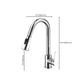 Gooseneck Kitchen Bar Faucet Swivel Spout No Sensor Bar Faucet with Pull down Sprayer Clearhalo 'Home Improvement' 'home_improvement' 'home_improvement_kitchen_faucets' 'Kitchen Faucets' 'Kitchen Remodel & Kitchen Fixtures' 'Kitchen Sinks & Faucet Components' 'kitchen_faucets' 6914161