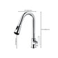 Gooseneck Kitchen Bar Faucet Swivel Spout No Sensor Bar Faucet with Pull down Sprayer Clearhalo 'Home Improvement' 'home_improvement' 'home_improvement_kitchen_faucets' 'Kitchen Faucets' 'Kitchen Remodel & Kitchen Fixtures' 'Kitchen Sinks & Faucet Components' 'kitchen_faucets' 6914163