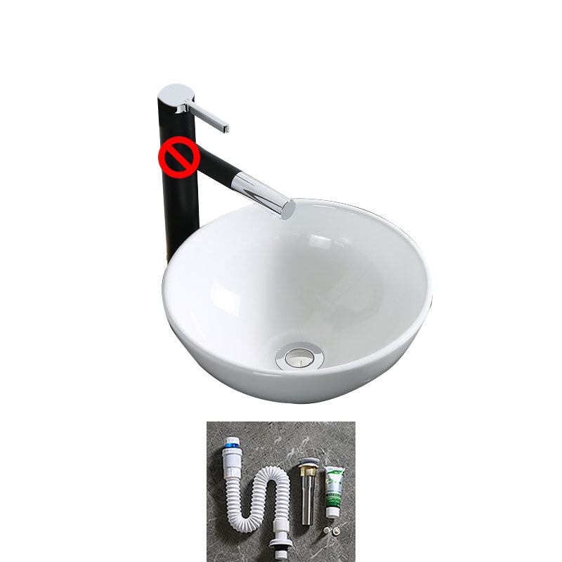 Modern Bathroom Sink Porcelain Rectangle Bathroom Sink in White(Not Including Faucet) 12.6"L x 12.6"W x 5.5"H Clearhalo 'Bathroom Remodel & Bathroom Fixtures' 'Bathroom Sinks & Faucet Components' 'Bathroom Sinks' 'bathroom_sink' 'Home Improvement' 'home_improvement' 'home_improvement_bathroom_sink' 6914216