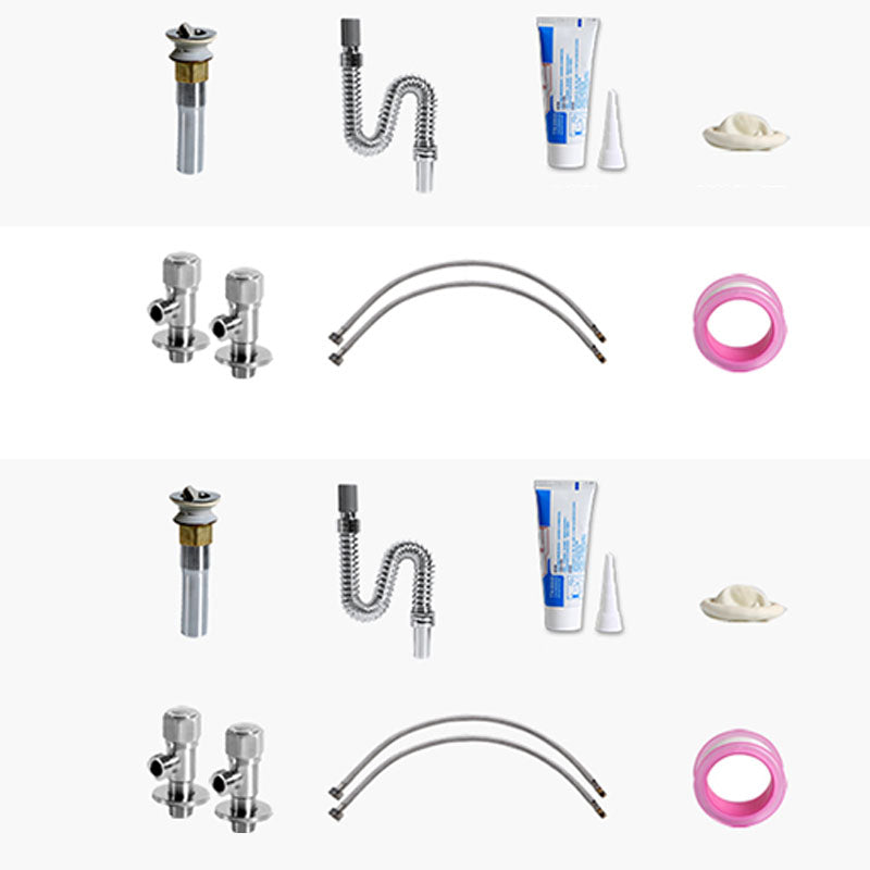 Modern Bathroom Sink Porcelain Rectangle Bathroom Sink in White(Not Including Faucet) Clearhalo 'Bathroom Remodel & Bathroom Fixtures' 'Bathroom Sinks & Faucet Components' 'Bathroom Sinks' 'bathroom_sink' 'Home Improvement' 'home_improvement' 'home_improvement_bathroom_sink' 6914217