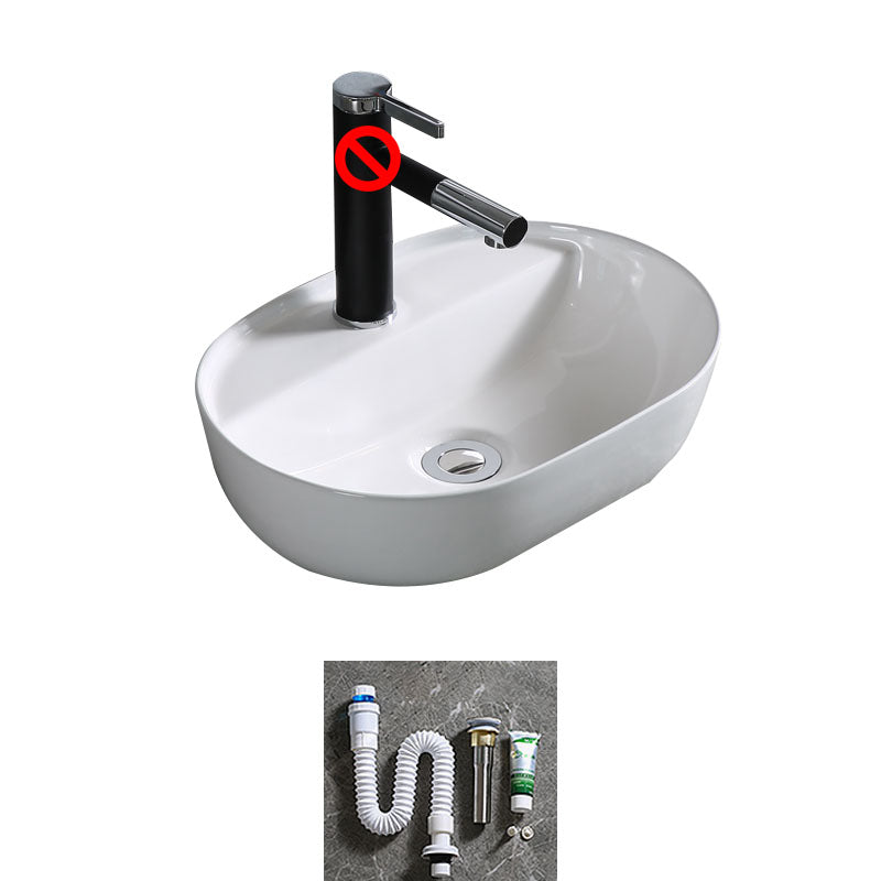 Modern Bathroom Sink Porcelain Rectangle Bathroom Sink in White(Not Including Faucet) 17"L x 12"W x 5"H Clearhalo 'Bathroom Remodel & Bathroom Fixtures' 'Bathroom Sinks & Faucet Components' 'Bathroom Sinks' 'bathroom_sink' 'Home Improvement' 'home_improvement' 'home_improvement_bathroom_sink' 6914239