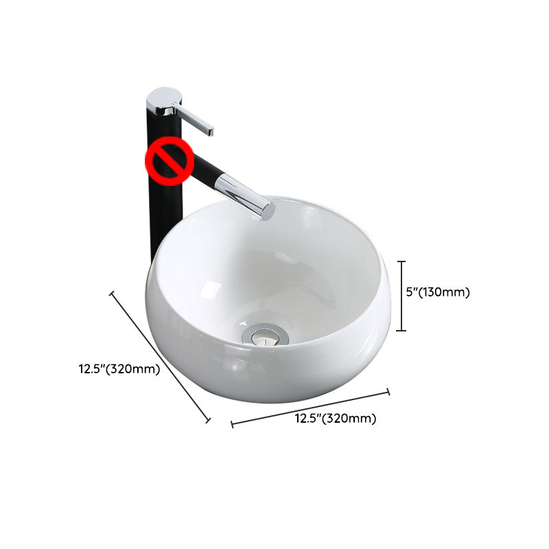 Modern Bathroom Sink Porcelain Rectangle Bathroom Sink in White(Not Including Faucet) Clearhalo 'Bathroom Remodel & Bathroom Fixtures' 'Bathroom Sinks & Faucet Components' 'Bathroom Sinks' 'bathroom_sink' 'Home Improvement' 'home_improvement' 'home_improvement_bathroom_sink' 6914245