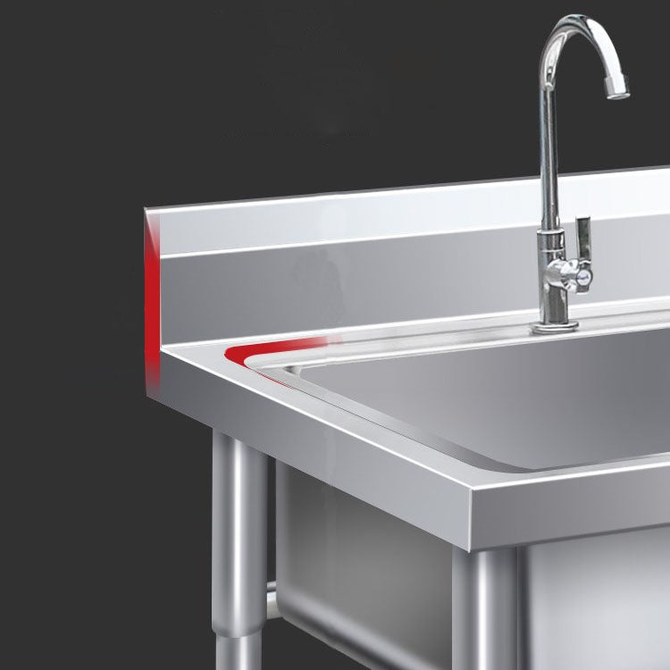 Stainless Steel Kitchen Sink Top Mounted Kitchen Sink with Faucet Clearhalo 'Home Improvement' 'home_improvement' 'home_improvement_kitchen_sinks' 'Kitchen Remodel & Kitchen Fixtures' 'Kitchen Sinks & Faucet Components' 'Kitchen Sinks' 'kitchen_sinks' 6914273