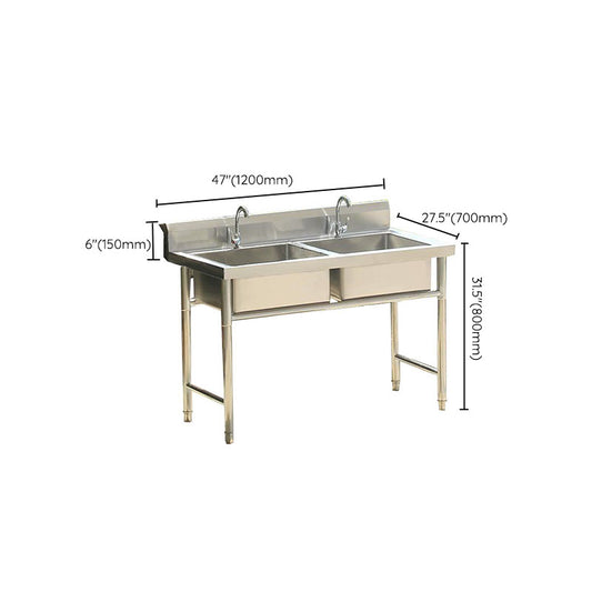 Stainless Steel Kitchen Sink Top Mounted Kitchen Sink with Faucet Clearhalo 'Home Improvement' 'home_improvement' 'home_improvement_kitchen_sinks' 'Kitchen Remodel & Kitchen Fixtures' 'Kitchen Sinks & Faucet Components' 'Kitchen Sinks' 'kitchen_sinks' 6914281