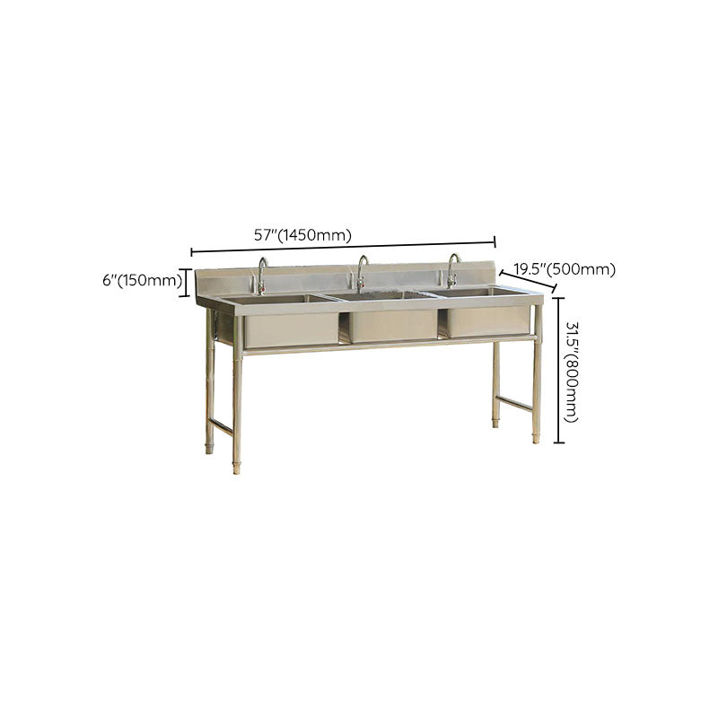 Stainless Steel Kitchen Sink Top Mounted Kitchen Sink with Faucet Clearhalo 'Home Improvement' 'home_improvement' 'home_improvement_kitchen_sinks' 'Kitchen Remodel & Kitchen Fixtures' 'Kitchen Sinks & Faucet Components' 'Kitchen Sinks' 'kitchen_sinks' 6914283