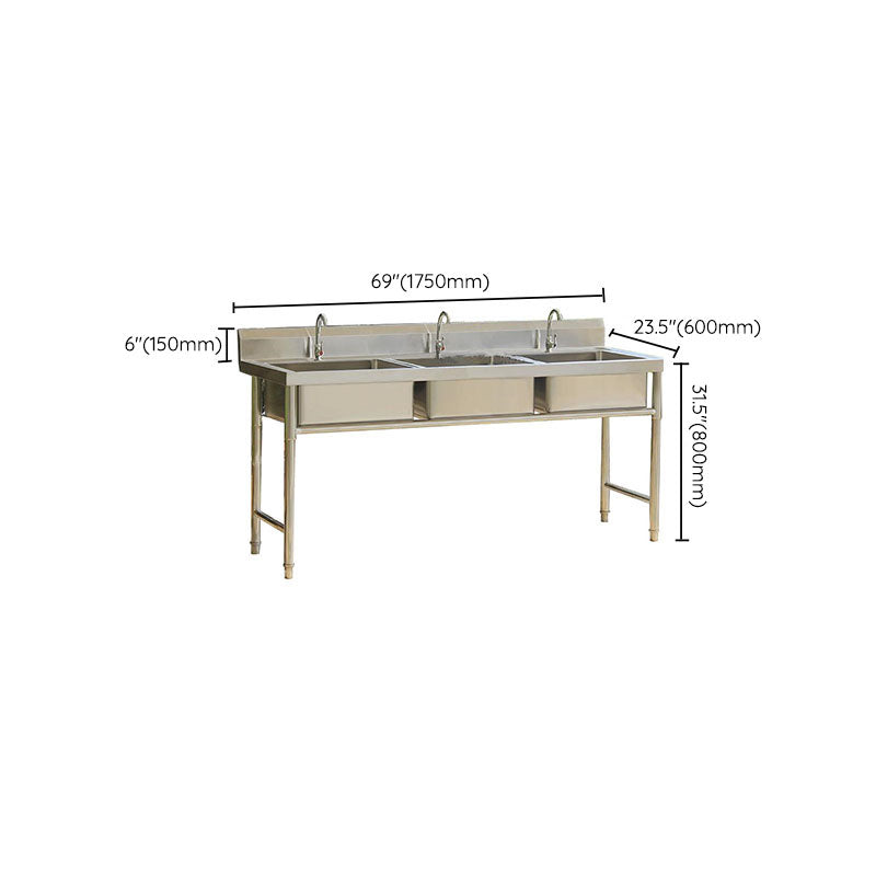 Stainless Steel Kitchen Sink Top Mounted Kitchen Sink with Faucet Clearhalo 'Home Improvement' 'home_improvement' 'home_improvement_kitchen_sinks' 'Kitchen Remodel & Kitchen Fixtures' 'Kitchen Sinks & Faucet Components' 'Kitchen Sinks' 'kitchen_sinks' 6914285