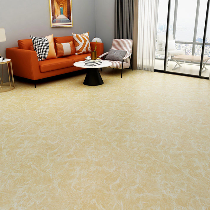 Low Gloss Vinyl Flooring Peel and Stick Vinyl Flooring with Square Edge Yellow Clearhalo 'Flooring 'Home Improvement' 'home_improvement' 'home_improvement_vinyl_flooring' 'Vinyl Flooring' 'vinyl_flooring' Walls and Ceiling' 6914381
