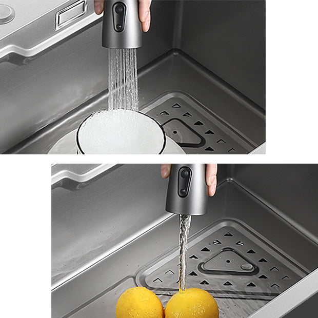 Contemporary Kitchen Sink Double Bowl Kitchen Sink with Rectangular Shape Clearhalo 'Home Improvement' 'home_improvement' 'home_improvement_kitchen_sinks' 'Kitchen Remodel & Kitchen Fixtures' 'Kitchen Sinks & Faucet Components' 'Kitchen Sinks' 'kitchen_sinks' 6914401