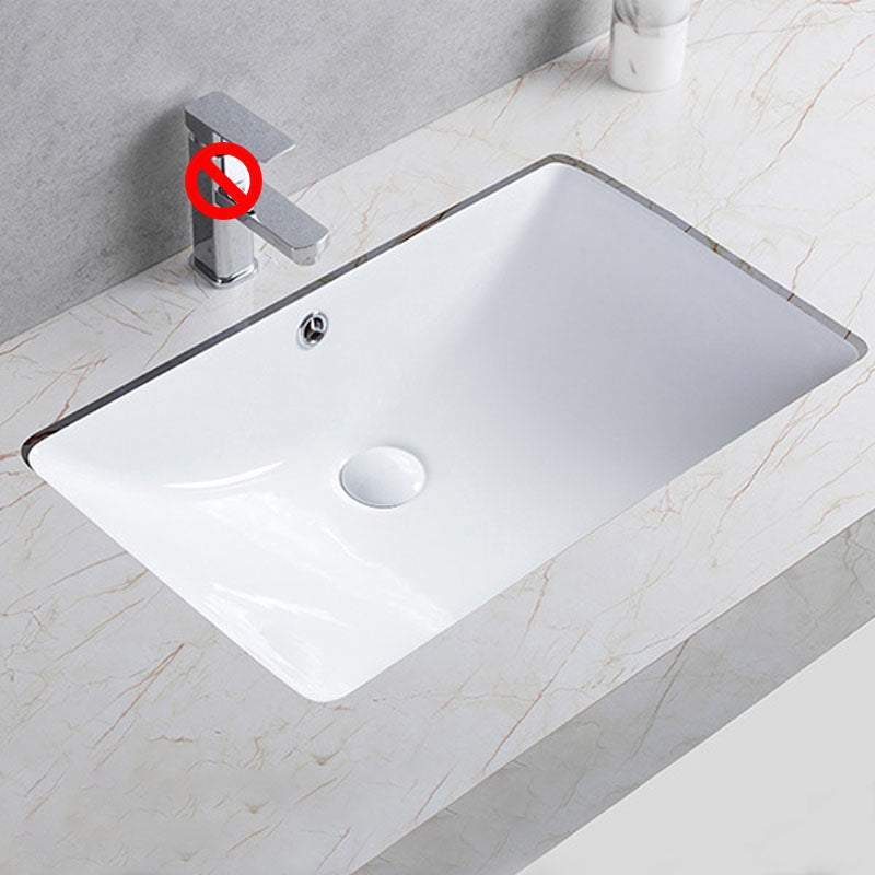 Modern Undermount Vanity Sink Round Porcelain with Pop-Up Drain Bathroom Sink Only 23.6"L x 15.7"W x 8.7"H Clearhalo 'Bathroom Remodel & Bathroom Fixtures' 'Bathroom Sinks & Faucet Components' 'Bathroom Sinks' 'bathroom_sink' 'Home Improvement' 'home_improvement' 'home_improvement_bathroom_sink' 6914449